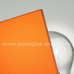 Plexiglas satinice amber orange frosted perspex sheet matte finish